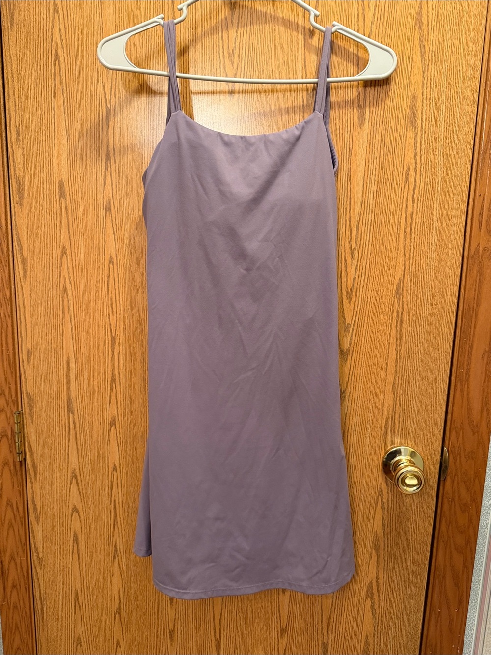HALARA Lavender Slip Mini Dress with Adjustable Spaghetti Straps